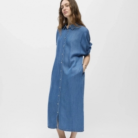 Ebba blue denim long ladies dress