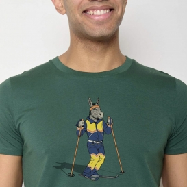 Funny ski green men t-shirt