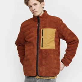 Wolk orange teddy men jacket