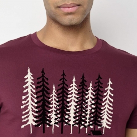 Forest Camp bordeaux men t-shirt