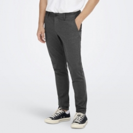 Pilou herringbone black men pants