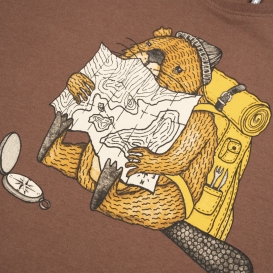 Beaver vandreture brown men t-shirt